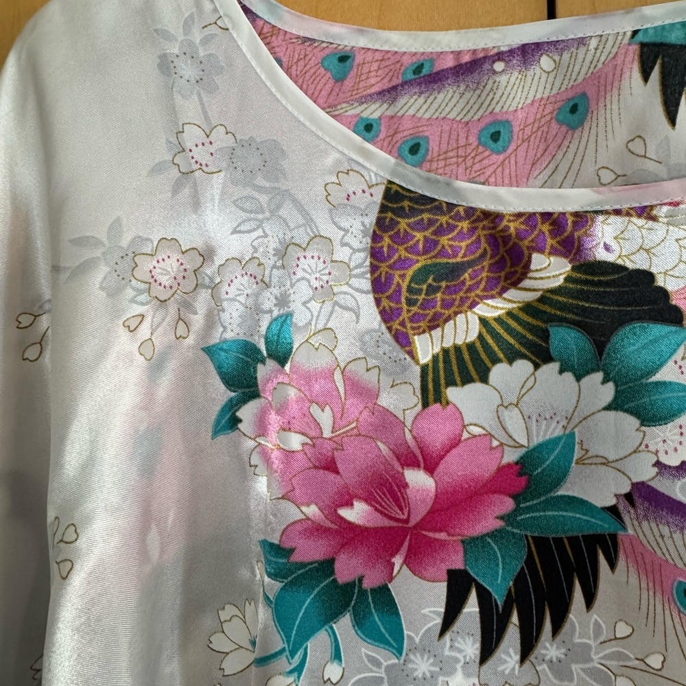 Peacock Thai Kimono Kaftan-NWOT - Picture 2 of 10